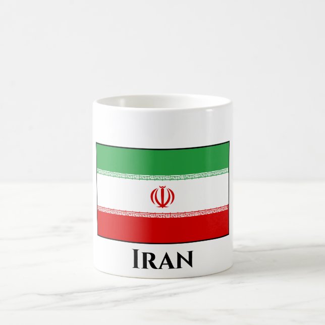 Caneca De Café Bandeira do Irã (Iraniano) (Centro)