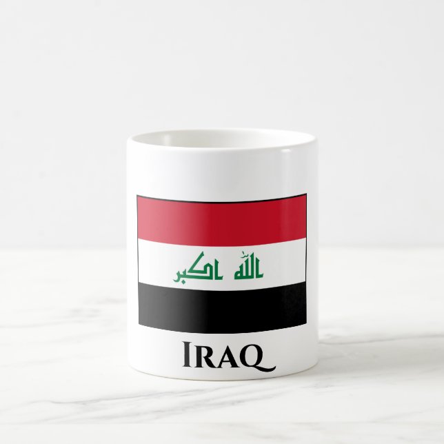 Caneca De Café Bandeira do Iraque (Iraque) (Centro)