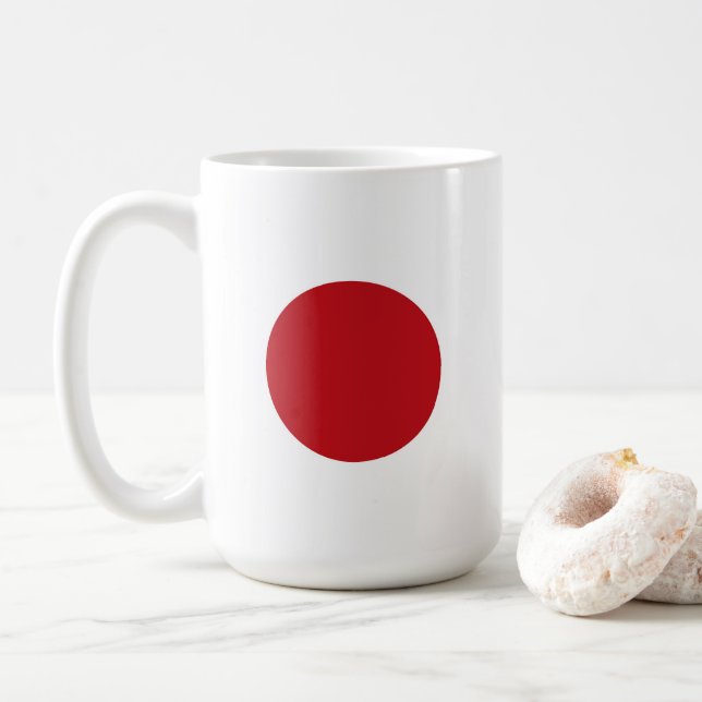 Caneca De Café Bandeira do Japão (Com Donut)