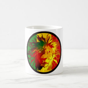 Caneca De Café bandeira do leão da reggae do rasta