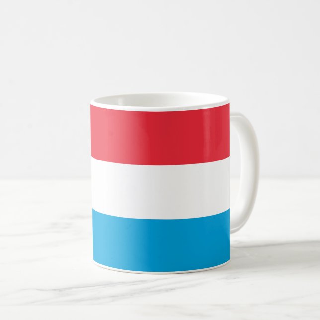 Caneca De Café Bandeira do Luxemburgo (Frente Esquerda)