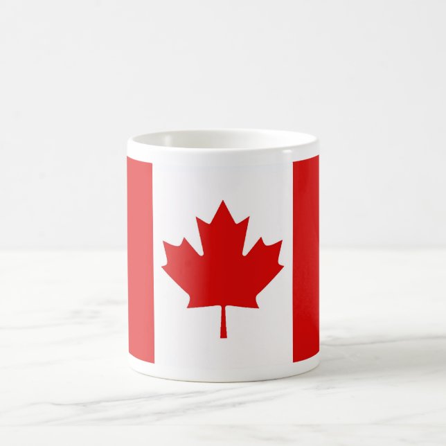 Caneca De Café Bandeira do Maple Leaf do Canadá (Centro)