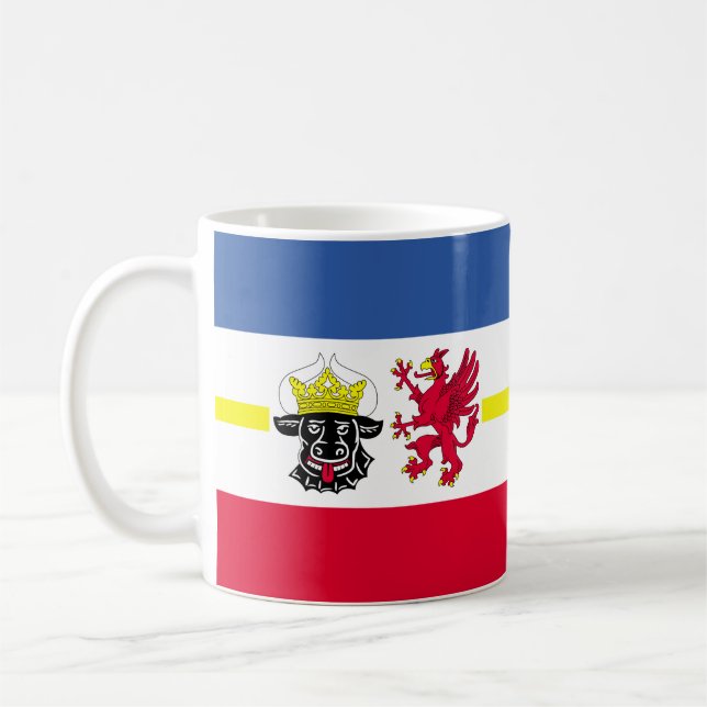 Caneca De Café Bandeira do Meclemburgo-Pomerânia Ocidental Coffee (Esquerda)