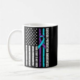 Caneca De Café Bandeira do Mês de Conscientização sobre Prevenção