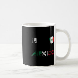 Caneca De Café Bandeira do México 14 Fã de Futebol Mexicano Homen