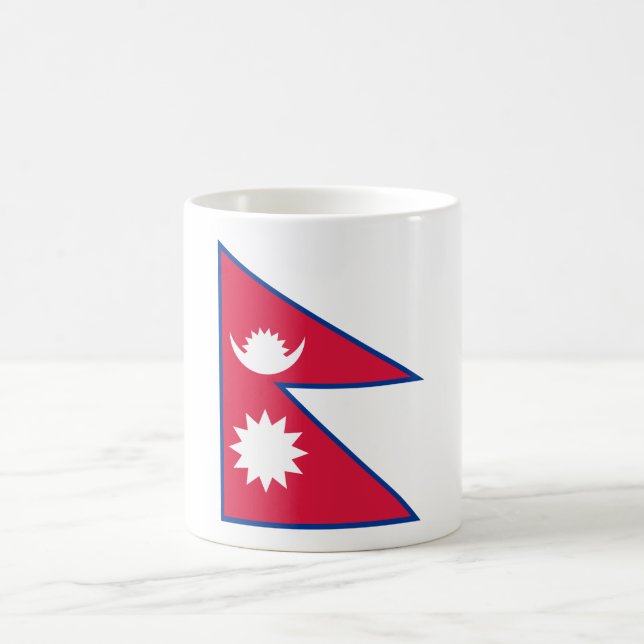 Caneca De Café Bandeira do Nepal (Nepalês) (Centro)