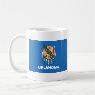 Caneca De Café Bandeira do Oklahoman + Mug de Mapa