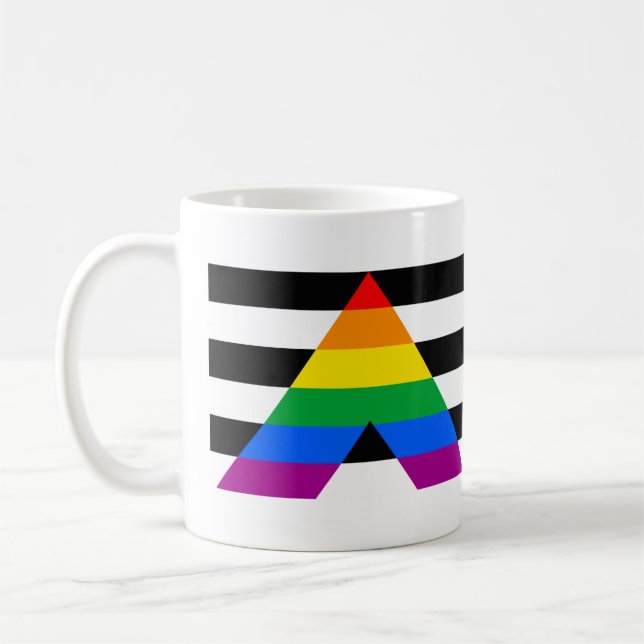 Caneca De Café Bandeira do Orgulho Aliado (Esquerda)