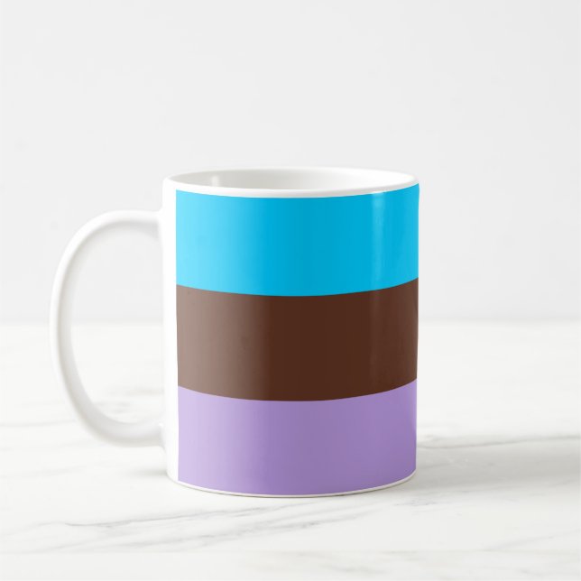 Caneca De Café Bandeira do Orgulho Androsexual (Esquerda)