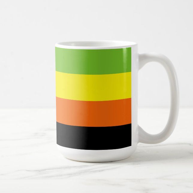 Caneca De Café Bandeira do Orgulho Aromântico (Direita)