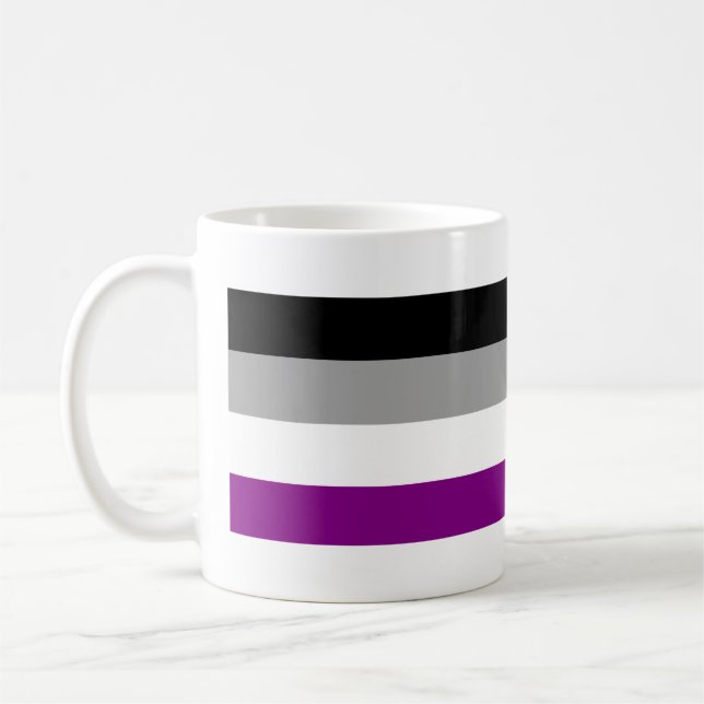 Caneca De Café Bandeira do Orgulho Assexual (Esquerda)