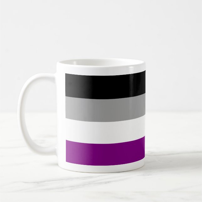 Caneca De Café Bandeira do Orgulho Assexual (Esquerda)