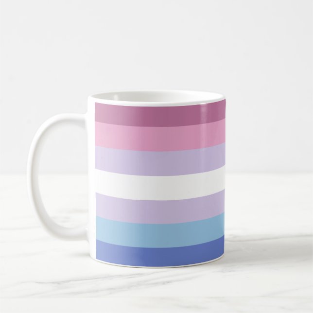 Caneca De Café Bandeira do Orgulho Bigênero (Esquerda)