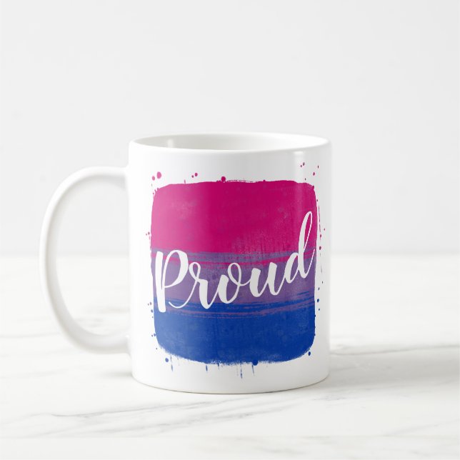 Caneca De Café Bandeira do Orgulho Bissexual (Esquerda)