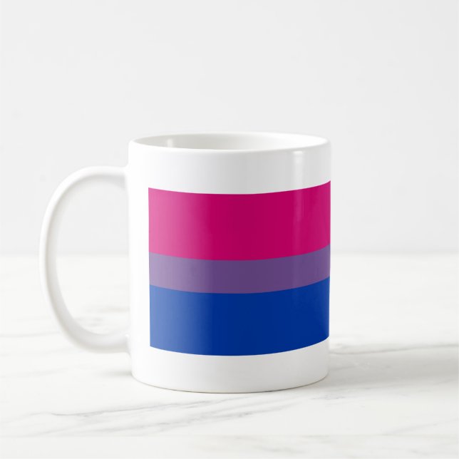Caneca De Café Bandeira do Orgulho Bissexual (Esquerda)