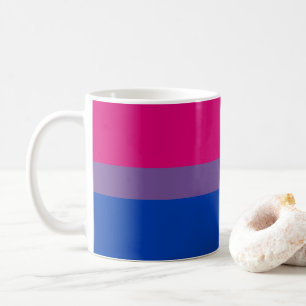 Caneca De Café Bandeira do Orgulho Bissexual de SlipperyJoe - cor
