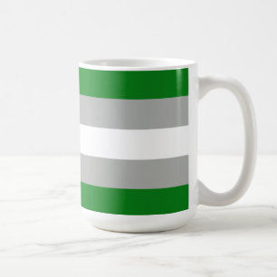 Caneca De Café Bandeira do Orgulho Cinza-romântico