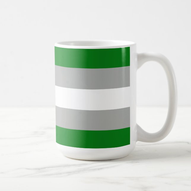 Caneca De Café Bandeira do Orgulho Cinza-romântico (Direita)