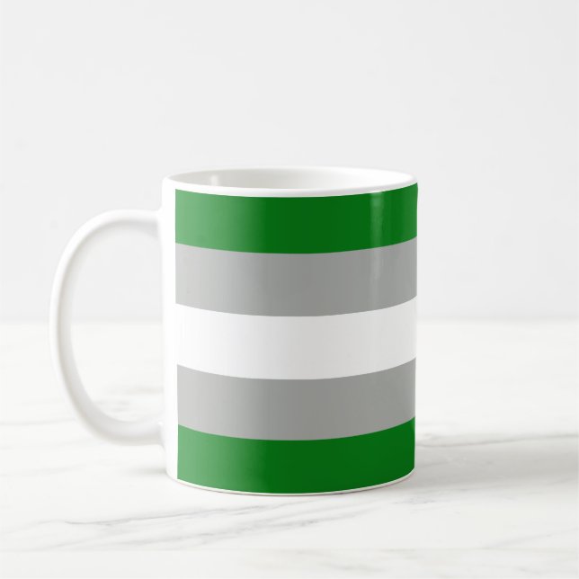Caneca De Café Bandeira do Orgulho Cinza-romântico (Esquerda)