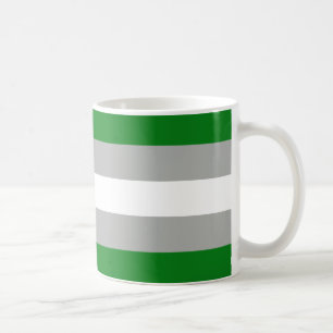 Caneca De Café Bandeira do Orgulho Cinza-romântico