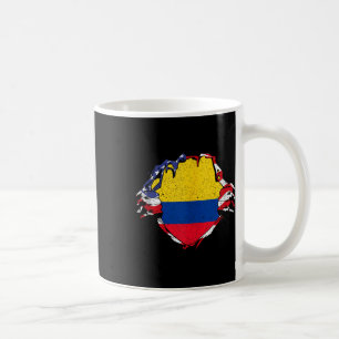 Caneca De Café Bandeira do Orgulho da Colômbia Expatriado Naciona