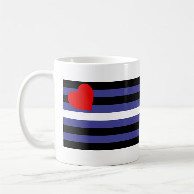 Caneca De Café Bandeira do Orgulho de Couro (Esquerda)