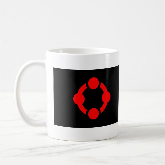 Caneca De Café Bandeira do Orgulho de Nicho (Preta) (Esquerda)