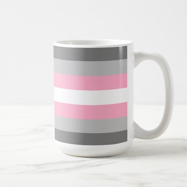 Caneca De Café Bandeira do Orgulho Demigirl (Direita)