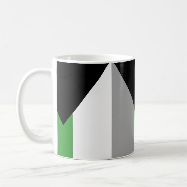 Caneca De Café Bandeira do Orgulho Demiromântico (Esquerda)