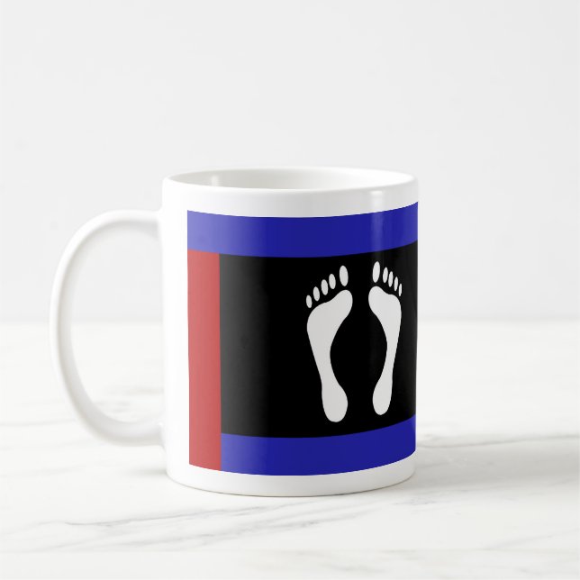 Caneca De Café Bandeira do Orgulho do Pé (Pegada) (Esquerda)
