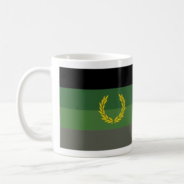 Caneca De Café Bandeira do Orgulho do Uniforme Militar (Esquerda)