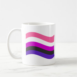Caneca De Café Bandeira do Orgulho Genderfluido Café Mug