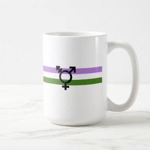 Caneca De Café Bandeira do Orgulho Genderqueer