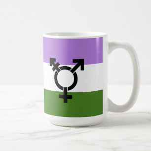 Caneca De Café Bandeira do Orgulho Genderqueer