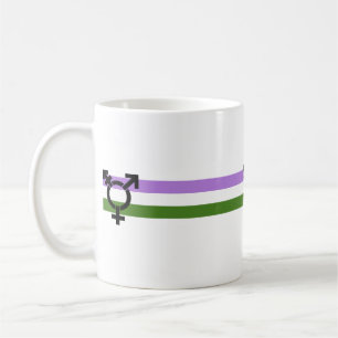 Caneca De Café Bandeira do Orgulho Genderqueer