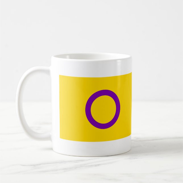 Caneca De Café Bandeira do Orgulho Intersexo (Esquerda)