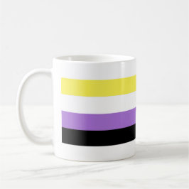 Caneca De Café Bandeira do Orgulho Não Binário