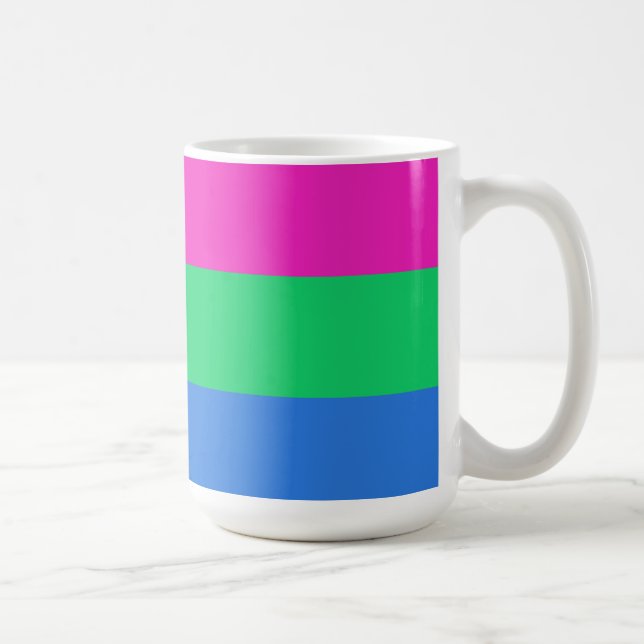 Caneca De Café Bandeira do Orgulho Polissexual (Direita)