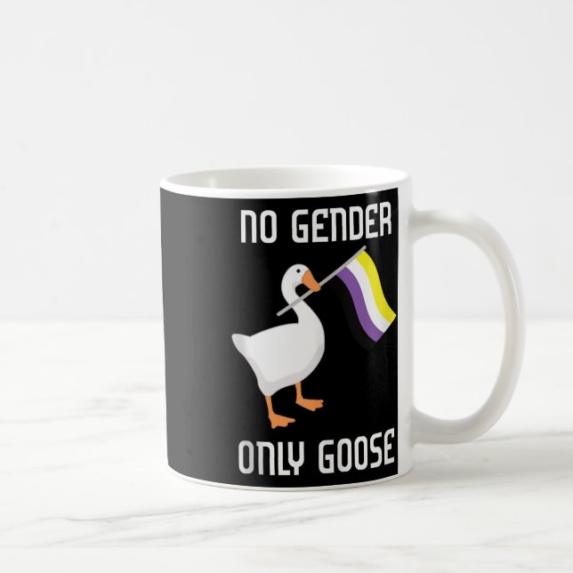 Caneca De Café Bandeira do Orgulho Sem Gênero do Ganso Não Binári (Direita)