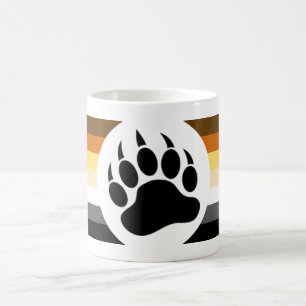 Caneca De Café Bandeira do Orgulho Urso Gay Pata de Urso