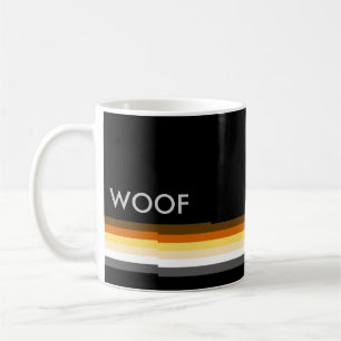 Caneca De Café Bandeira do Orgulho Urso Gay WOOF Masculina e Esbe