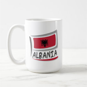 Caneca De Café Bandeira do Orgulho X da Albânia