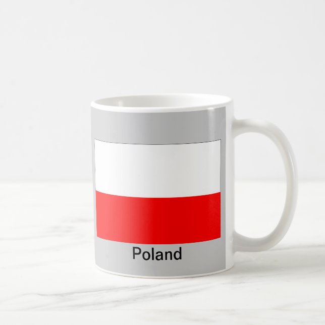 Caneca De Café Bandeira do Polônia (Direita)