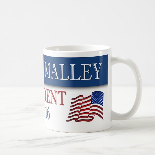 Caneca De Café Bandeira do presidente 2016 EUA de Martin O'Malley (Direita)