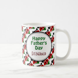 Caneca De Café BANDEIRA DO QUÊNIA Feliz Dia dos Pais Personalizad