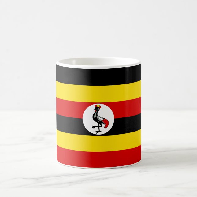Caneca De Café Bandeira do Uganda (Centro)