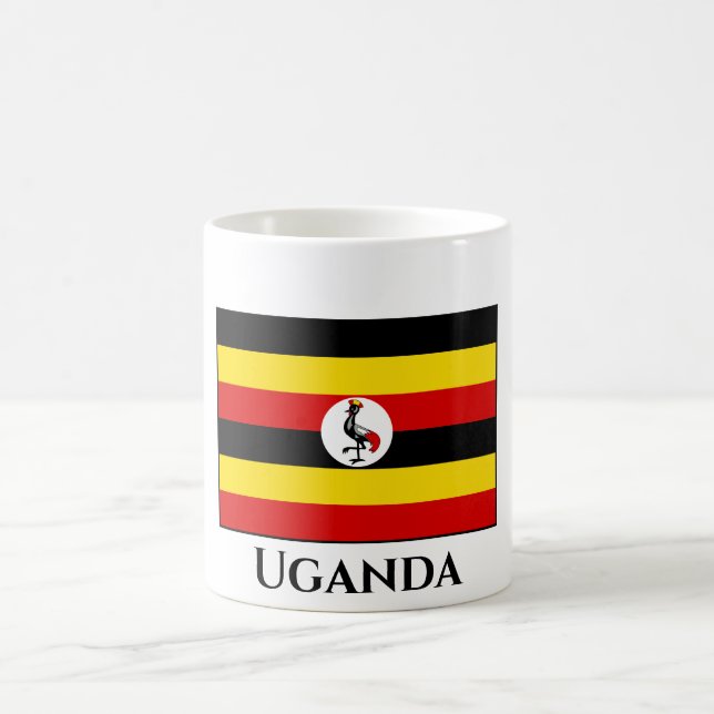 Caneca De Café Bandeira do Uganda (Centro)