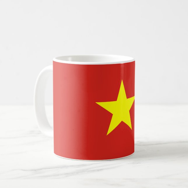 Caneca De Café Bandeira do Vietnã (Frente Esquerda)