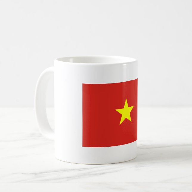 Caneca De Café bandeira do Vietname (Frente Esquerda)