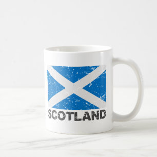 Caneca De Café Bandeira do vintage de Scotland